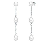 Valero Pearls Boucles d'oreilles argent / blanc perle, Taille One Size