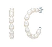 Valero Pearls Boucles d'oreilles argent / blanc perle, Taille One Size