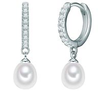 Valero Pearls Boucles d'oreilles argent / blanc perle, Taille One Size