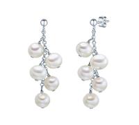 Valero Pearls Boucles d'oreilles argent / blanc perle, Taille One Size
