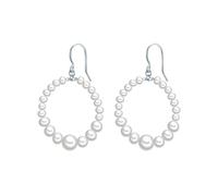Valero Pearls Boucles d'oreilles argent / blanc, Taille One Size