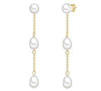Valero Pearls Boucles d'oreilles jaune d'or / blanc perle, Taille One Size