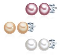Valero Pearls Boucles d'oreilles orange pastel / rose ancienne / argent / blanc, Taille One Size