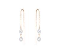 Valero Pearls Boucles d'oreilles pour Femme en 925 Argent sterling Perle de culture d`eau douce env. 6,0-7,0 mm Forme pomme de terre