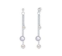 Valero Pearls Boucles d'oreilles pour Femme en 925/- Argent sterling Perle de culture d'eau douce env. 4,0-6,0 mm