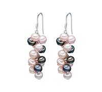 Valero Pearls Boucles d'oreilles pour Femme en 925/- Argent sterling Perle de culture d'eau douce env. 4,0-5,0 mm