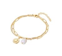 Valero Pearls Bracelet pour Femme en Acier inoxydable Perle de culture d'eau douce env. 6,5 mm
