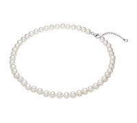 Valero Pearls Collier de perles pour Femme en 925/- Argent sterling Perle de culture d'eau douce env. 7,0-8,0 mm