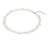 Valero Pearls Collier de perles pour Femme en 925/- Argent sterling Perle de culture d'eau douce env. 6,0-8,0 mm