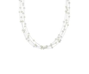 Valero Pearls Collier de perles pour Femme en 925/- Argent sterling Perle de culture d'eau douce env. 5,0-6,0 mm
