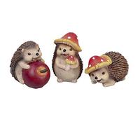 Valery Madelyn 3pcs Ornement Decoration Automne,Figurine Résine Hérisson Champignon,Fall Déco Intérieure, Extérieure, Table, Cuisine, Jardin,Cadeau Mignon Fête de la Moisson,Thanksgiving