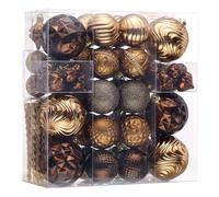 Valery Madelyn Lot de 100 Boules de décoration pour Sapin de Noël, Bronze, cuivré, Marron, doré, incassable, pour Saint-Valentin, Mardi Gras, fête de Noël