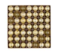 Valery Madelyn Lot de 49 boules de Noël incassables de 3 cm avec crochet de suspension Doré