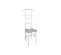 Valet de Chambre & Assise "Remo" 119cm Naturel & Blanc