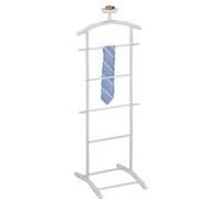 IDIMEX Valet de Chambre ATRIX chevalet de Nuit Portant pour vêtements, struture en métal laqué Blanc