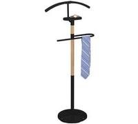 IDIMEX Valet de Chambre BODO chevalet de Nuit Portant pour vêtements en métal Noir et Bois