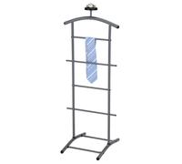 IDIMEX Valet de Chambre ATRIX chevalet de Nuit Portant pour vêtements, Structure en métal laqué Gris