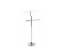 HAKU Möbel Valet chromé, Blanc, Bois Massif, métal - Dim.: L 47 cm x H 109 cm x P 23 cm, Style: Modern