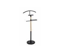 HAKU Valet de chambre Chambre à coucher Hêtre noir Bois massif Métal Valet multifonctionnel Multicolore - Dimensions : L 47 x H 112 x P 29 cm, Style : Moderne