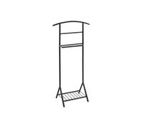 HAKU Valet de chambre métal noir avec rangement pour chaussures L45×H101×P26 cm Moderne