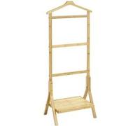 HAKU Valet de chambre Lia en bambou naturel avec range-chaussures L46×H115×P28 cm Bohème