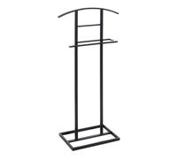 Valet de nuit avec support plat 45x26x101 cm en métal noir