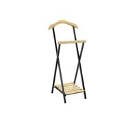 HAKU Möbel Valet Nature, Noir, Bois Massif, métal - Dim.: L 45 cm x H 110 cm x P 45 cm, Style: Traditional