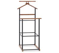 Valet de chambre KANNA chevalet de nuit double portant pour vêtements, en bambou noir et vintage