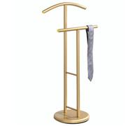 IDIMEX Valet de Chambre LAURENZ Valet de Nuit Porte vêtements Support Vestes en métal laqué doré