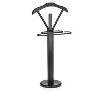 IDIMEX Valet de Chambre Matteo chevalet de Nuit Portant pour vêtements, Structure en métal et en Bois laqué Noir