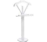 IDIMEX Valet de Chambre Matteo chevalet de Nuit Portant pour vêtements, Structure en métal et en Bois laqué Couleur Blanc