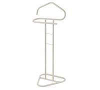 Valet de chambre valet de nuit CAMILO chevalet de nuit avec cintre pour veste et portant pour pantalons, en métal laqué beige