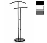 IDIMEX Valet de Chambre LAURENZ Valet de Nuit Porte vêtements en métal laqué Noir