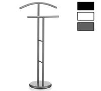 IDIMEX Valet de Chambre LAURENZ Valet de Nuit Porte vêtements en métal laqué Gris