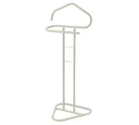 IDIMEX Valet de Chambre Valet de Nuit Camilo chevalet de Nuit avec Cintre pour Veste et Portant pour Pantalon et Autres vêtements, en métal laqué Beige