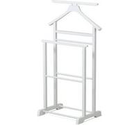 Valet de nuit double en bois massif FUNNY blanc Blanc/Ecru/Ivoire, Blanc G