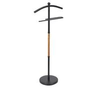 Je Cherche une Idée – Valet de nuit – Effet bois – Pratique, élégant – Noir et marron