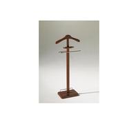 Valet de Nuit Mogano en Hêtre massif avec plateau porte objets sur socle rectangulaire, 24 x 44 x 108 cm --