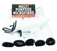 Valet PRO Ensemble de 6 Chiffons en Microfibre à Multi-Usage en Couleur Blanche - 300 g/m², Finition Solide de Haute qualité et bordé, 35 cm x 35 cm