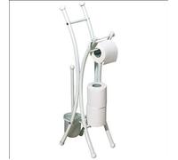 Valet WC Corfou - ALLIBERT BATH & DESIGN - Blanc - Métal - 18x74x28 cm - Accessoires d'entretien