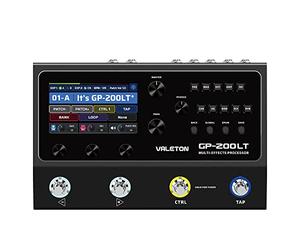 Valeton Pédale de guitare Processeur multi-effets Guitare Modélisation d'amplis basse Simulation d'enceintes IR avec boucle d'effet MIDI I/O Pédale d'expression Stéréo OTG Interface audio USB GP-200LT