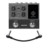 VALETON Pédale de Looper Double Piste Stéréo 99 Espaces de stockage de projets Support logiciel Looper pour Guitare, Basse, Clavier, Voix Drum Machine VLP-200