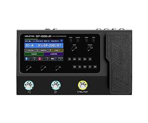 Valeton Pédale d'effet guitare basse Multi-effets Processeur Amp Modeling IR Cabinets Simulation Multi-effets avec FX Loop MIDI I/O Stereo OTG USB Audio Interface GP-200JR
