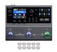 VALETON Processeur multi-effets pour guitare avec modélisation HD, 200+ effets, support IR & NAM, looper, boîte à rythmes, interface audio USB GP-180