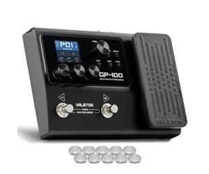 VALETON Processeur Multi-Effets pour Guitare et Basse avec 140 Effets 45 Modèles d'Ampli 40 Simulations de Cabines IR Interface Audio USB Pédale d'Expression GP-100 + Capuchons de Pédale