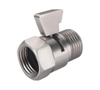 Valeur d'arrêt du tuyau de douche, vanne de contrôle du débit du pommeau de | Robinet d'arrêt de pommeau de douche en alliage avec raccord standard pour une installation simple et un réglage efficace du
