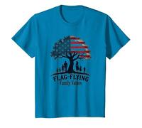 Valeurs familiales de vol de Drapeau T-Shirt, Enfant, Saphir, 12 Ans