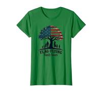 Valeurs familiales de vol de Drapeau T-Shirt, Femme, Vert Kelly, S
