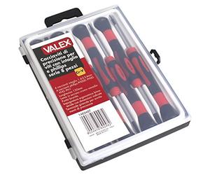 Valex 1463487.0 Lot de 8 tournevis de précision pour vis fendues et cruciformes