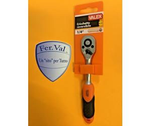 VALEX Cricchetto Réversible CRV Mâle 1/4 liquet Longueur 155 mm